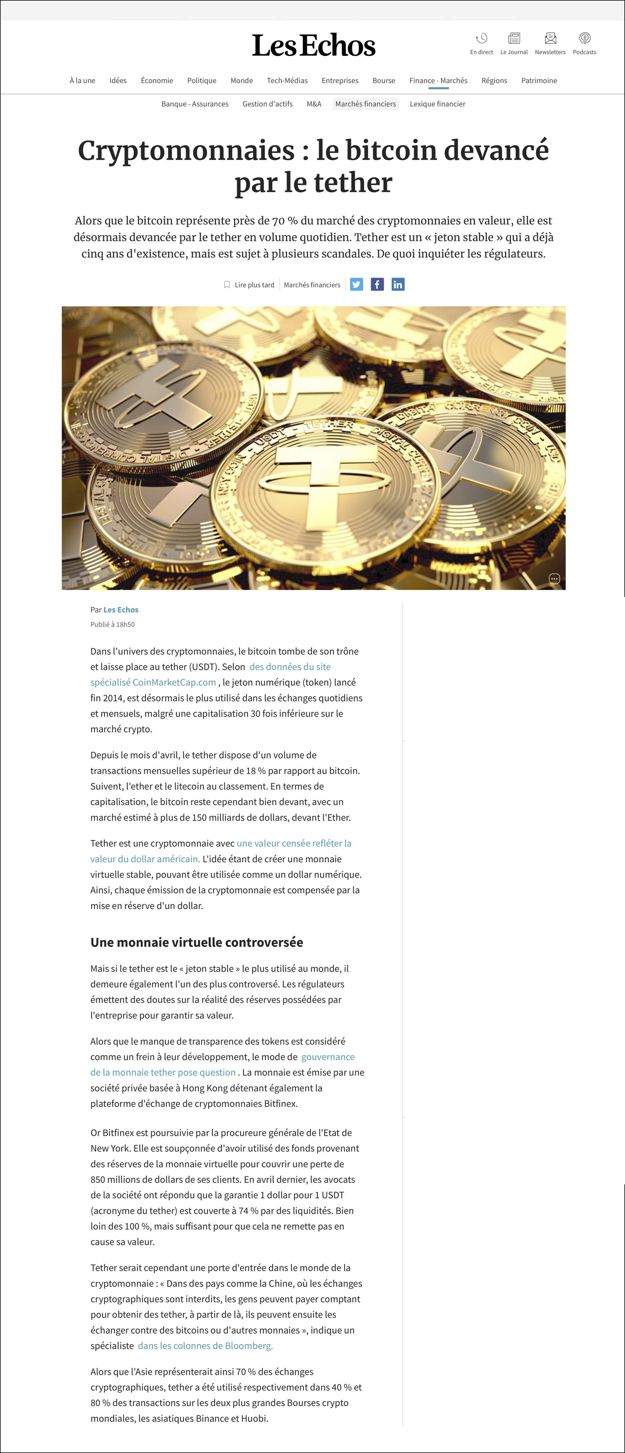 Cryptomonnaies _ le bitcoin devancé par le tether _ Les Echos.jpg